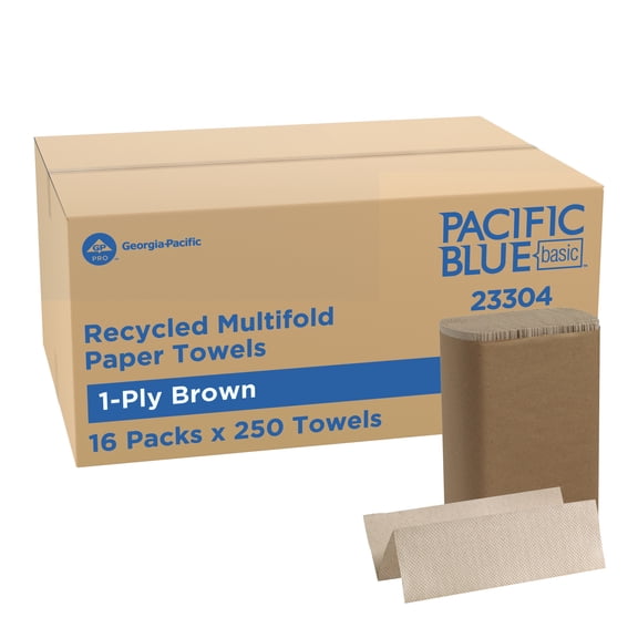 Georgia-Pacific Pacific Blue Basic Multifold Paper Towel, 23304, 4,000 Towels per Case