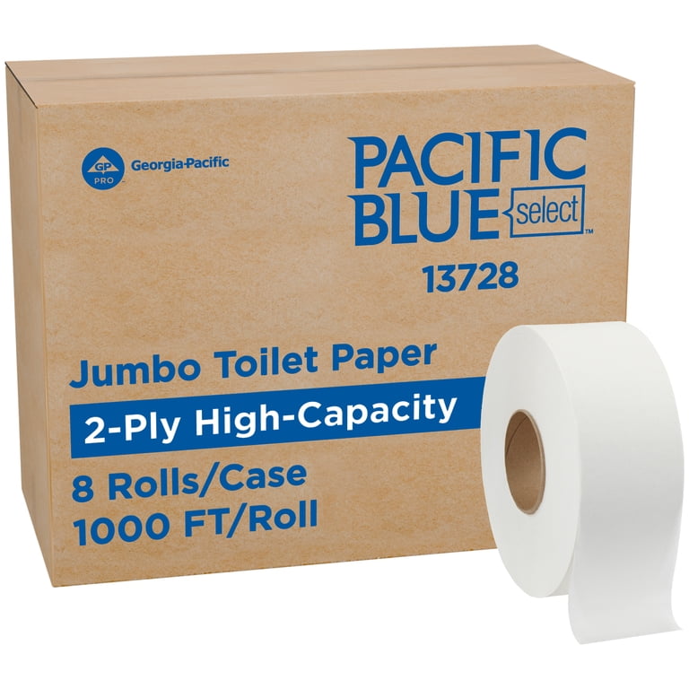 Georgia-Pacific Blue Select™ 2-Ply Jumbo Toilet Paper, 13728, 8