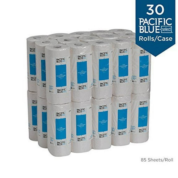 Georgia-Pacific Pacific Blue Select Perforated Paper Towel, 8 4/5x11,White, 85/Roll, 30 Rolls/CT (27385)