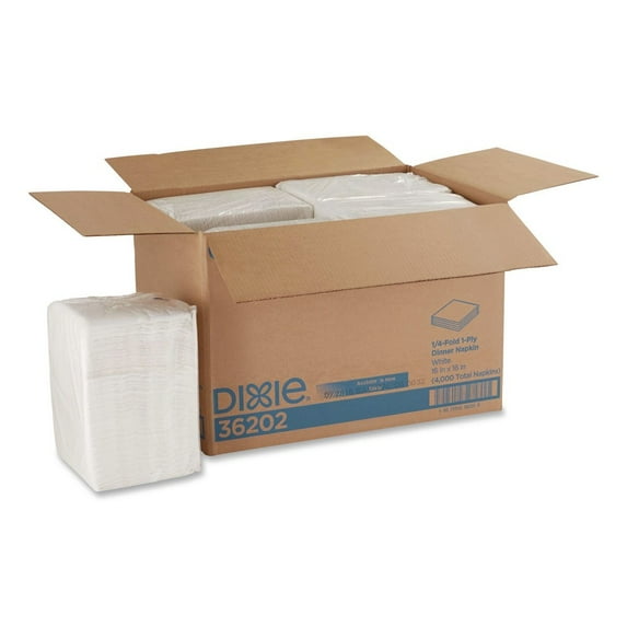 16 in. x 16 in. 1-Ply 1/4 Fold Acclaim Paper Dinner Napkins - White (8 Packs/Carton)