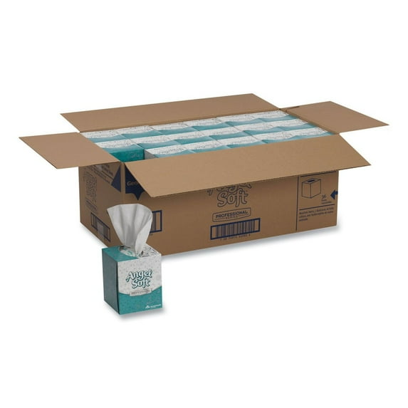 Angel Soft Premium Facial Tissue in Cube Box 96 Sheets/Box 36 Boxes/Carton 46580CT