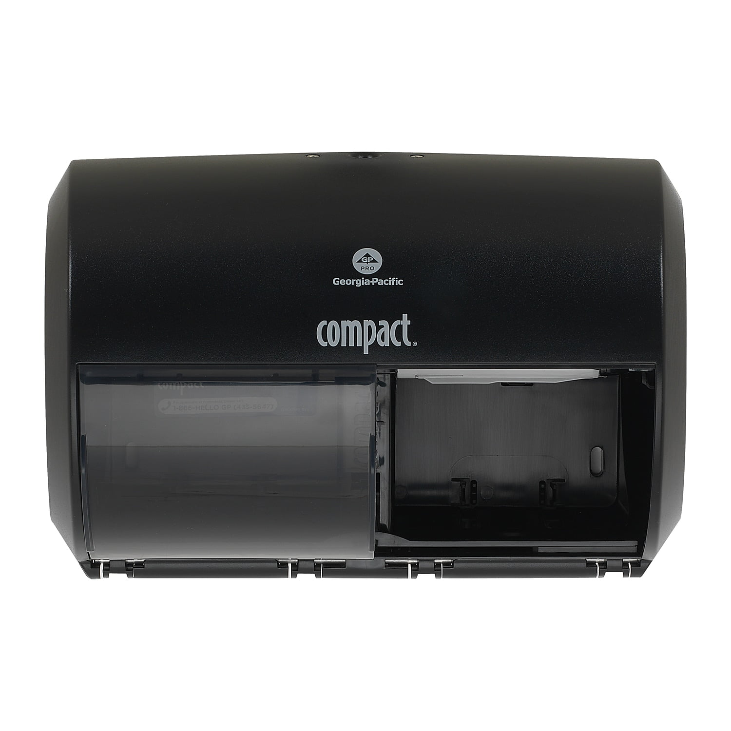 Black Double Roll Coreless Toilet Paper Dispenser with Lock