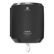 Georgia Pacific Professional 58204B SofPull 9.63 in. x 8.88 in. x 10.94 in. CenterPull Hand Towel Dispenser - Black