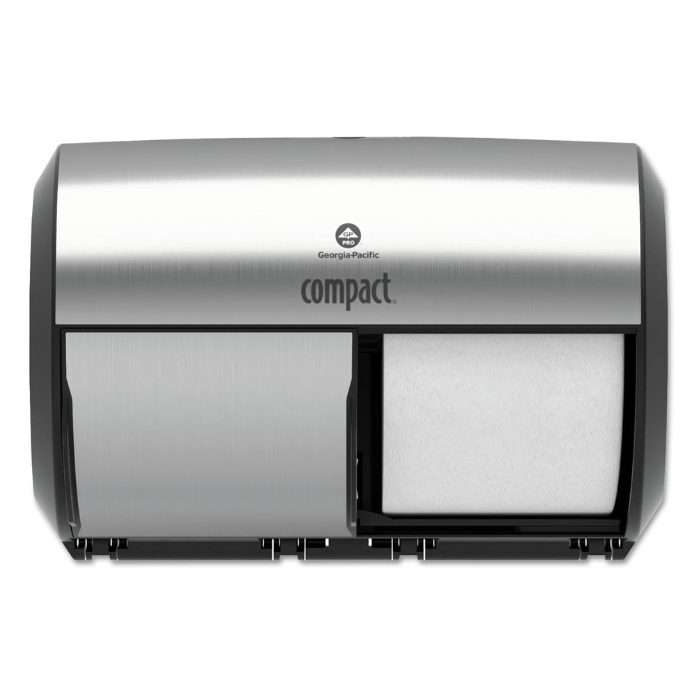 Stainless Steel Side-by-Side Coreless Double Roll Toilet Paper Dispenser
