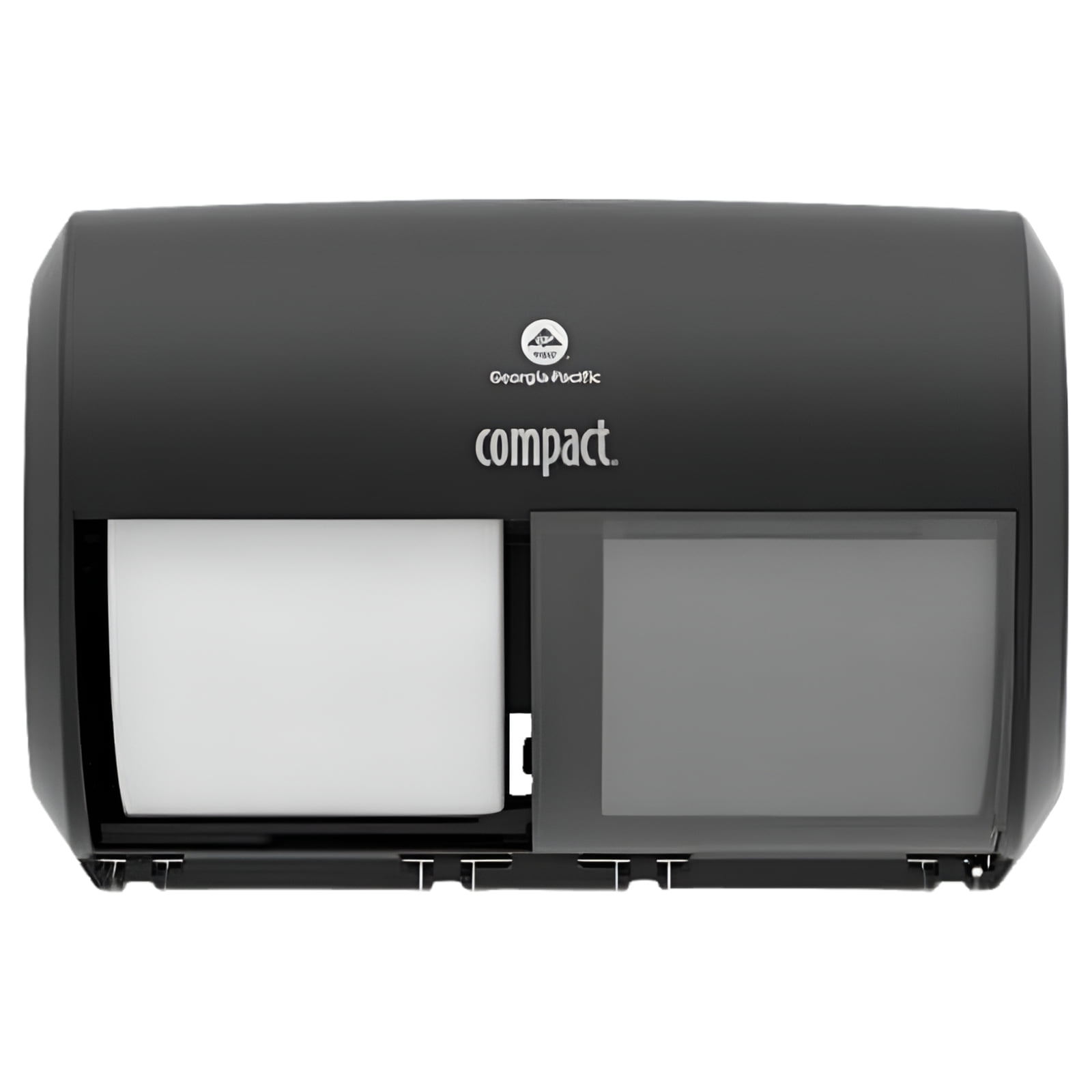 Black Double Roll Coreless Toilet Paper Dispenser with Lock
