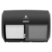 Georgia Pacific Professional Compact Coreless Side-by-Side 2-Roll Tissue Dispenser, 11.5 x 7.625 x 8, Black -GPC56784A