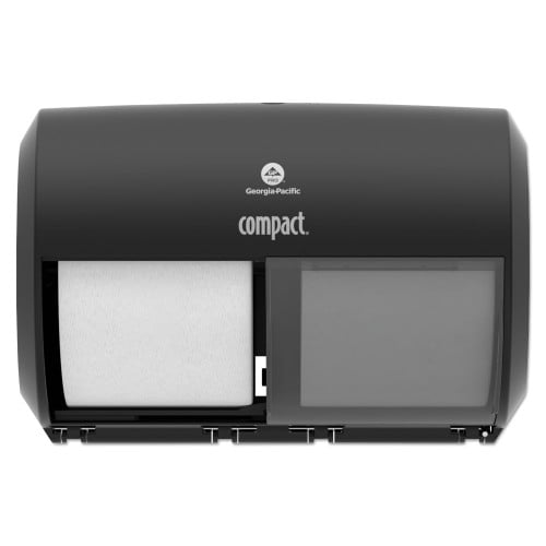 Compact Coreless Side-by-Side 2-Roll Tissue Dispenser, 11.5 x 7.63 x 8, Black Compact Coreless Side-by-Side 2-Roll Tissue Dispenser, 11.5 x 7.63 x 8, Black
