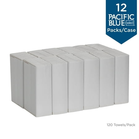 Georgia Pacific Professional Pacific Blue Select C-Fold Paper Towels, 10 1/10 x 13 1/5,White,120/PK,12 PK/Ct -GPC23000
