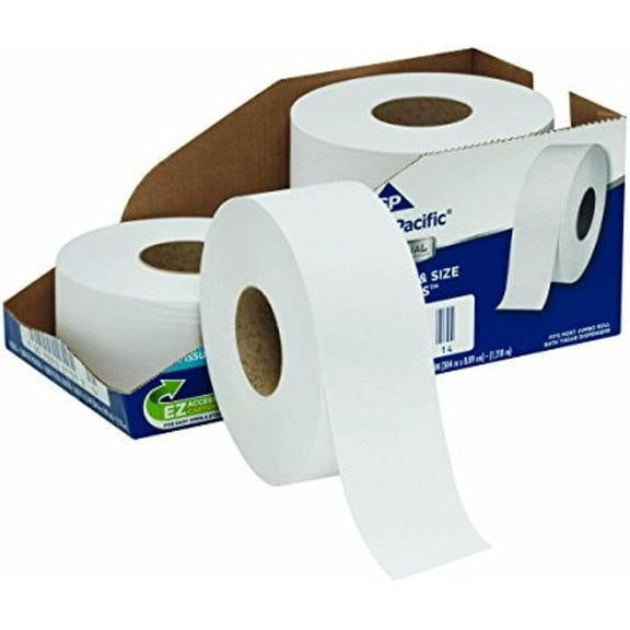 Georgia-Pacific Professional Series Jumbo Jr. 2-Ply Toilet Paper By Gp Pro (Georgia-Pacific), 2172114, 1000 Feet Per Roll, 4 Rolls Per Case