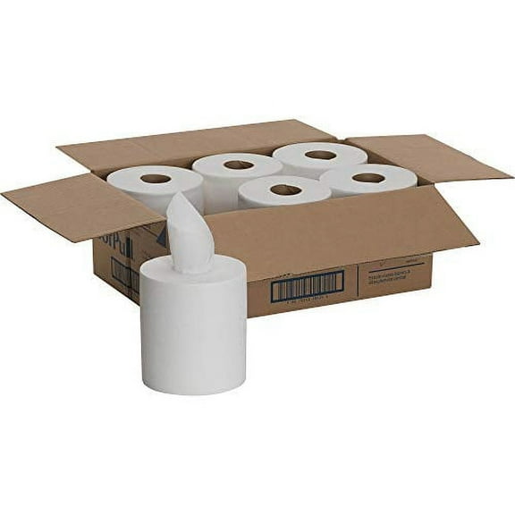 SofPull Regular Centerpull Premium Paper Towel by GP PRO (Georgia-Pacific), White, 28124, 324 Sheets Per Roll, 6 Rolls Per Case
