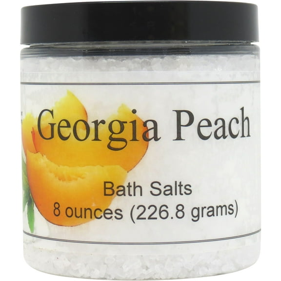 Georgia Peach Bath Salts by Eclectic Lady, 8 ounces