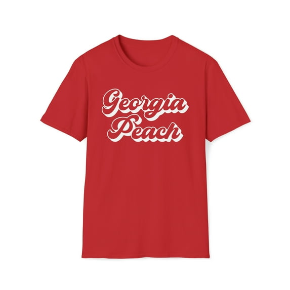 Georgia Peach, Gildan Unisex Softstyle T-Shirt, State Graphic Tee, S-3XL