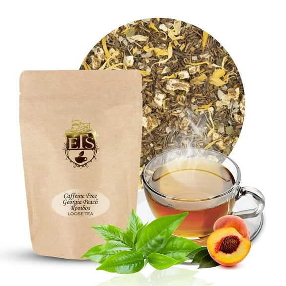 Georgia Peach Rooibos Caffeine Free Tea - Loose Leaf Pouches - 16oz