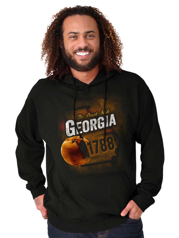 Georgia Peach State Pride Distressed Hoodie Sweatshirt Women Men Brisco Brands M
