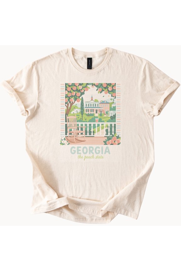 Georgia Peach State Southern Porch Graphic T-Shirt