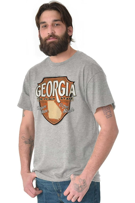 Georgia Peach State Southern Pride Men's Graphic T Shirt Tees Brisco Brands L