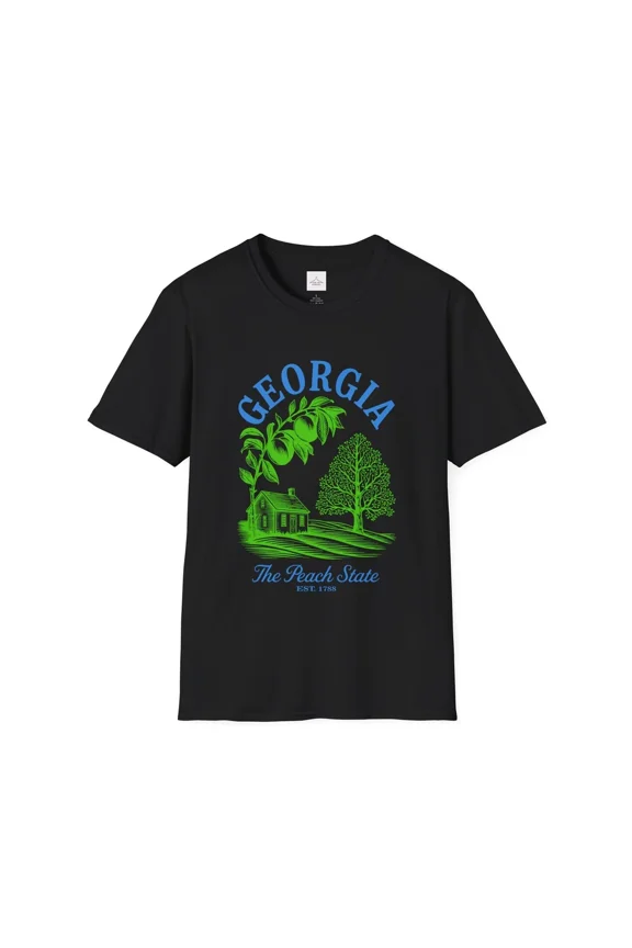 Georgia Peach State Southern Pride Souvenir Travel Gift Unisex T-shirt, up to Size 5XL
