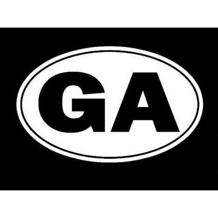 Georgia Peach State Tourism Logo Decal Sticker - White Vinyl Decal for Cars, Macbooks, and Other Laptops