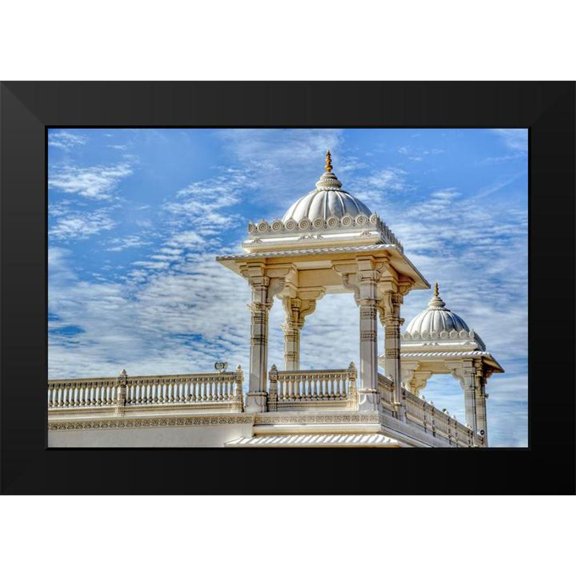 Georgia Picture Archive 14x11 Black Modern Framed Museum Art Print Titled - White Hindu Temple-Atlanta-Georgia I