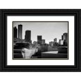 thumbnail image 1 of Georgia Picture Archive 18x13 Black Ornate Wood Framed with Double Matting Museum Art Print Titled - Skyscrapers and a Ferris Wheel in the Skyline of Atlanta-Georgia, 1 of 4