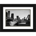 thumbnail image 1 of Georgia Picture Archive 32x23 Black Ornate Wood Framed with Double Matting Museum Art Print Titled - Skyscrapers and a Ferris Wheel in the Skyline of Atlanta-Georgia, 1 of 4