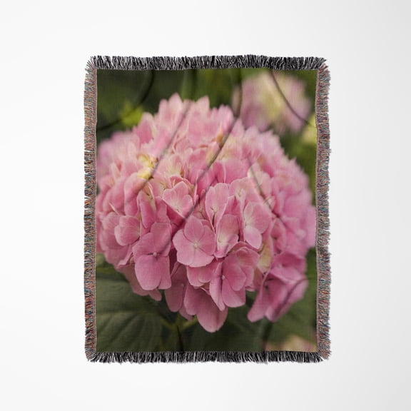 Georgia, Pink Hydrangea Flower In Savannah Garden - Us11 Jwl0174 - Joanne Wells, Woven Blanket