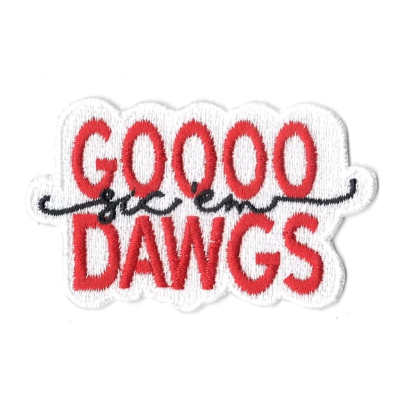 Georgia Pride Gooo Sic 'em Dawgs Iron On Patch