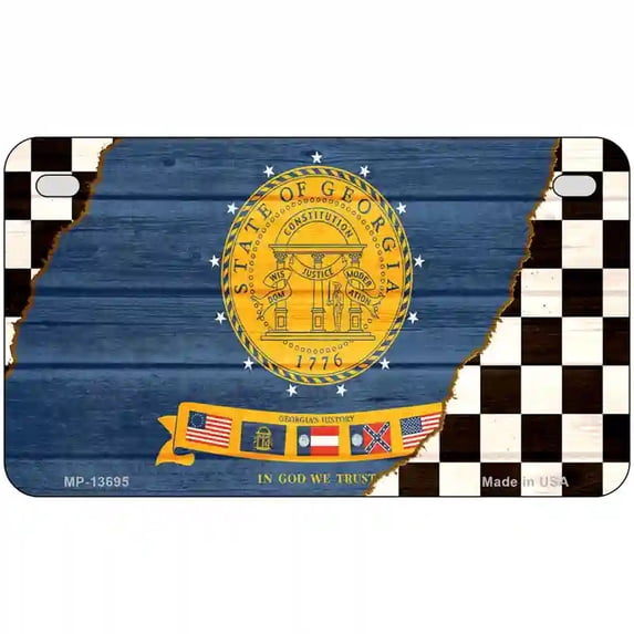 Georgia Racing Plate Georgia Racing Flag Novelty Metal License Plate Tag 7