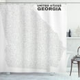 thumbnail image 1 of Georgia Shower Curtain, Pattern of United States Typography and Dotted Map on a Plain Background, Fabric Bathroom Set with Hooks, 69W X 70L Inches, Dark Grey and White, by Ambesonne, 1 of 3