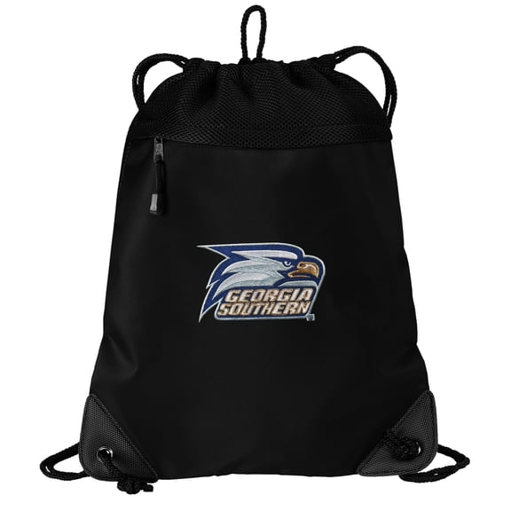 Georgia Southern Drawstring Bag TWO SECTION Georgia Southern Eagles Cinch Pack Backpack - Unique Mesh & Microfiber