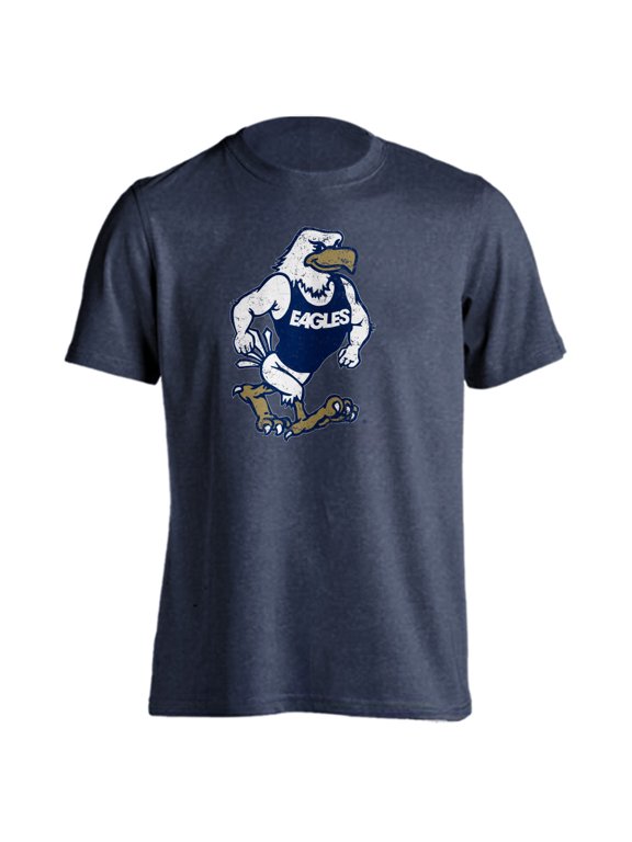 Georgia Southern Eagles GSU Strutting Eagle Distressed Short Sleeve T-Shirt (Denim Heather, L)
