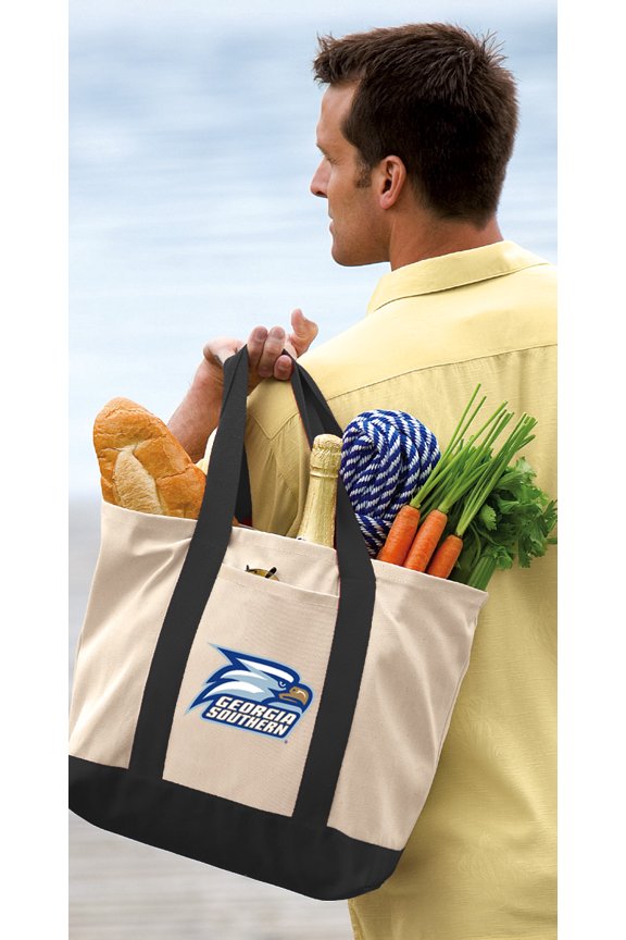 Georgia Southern Tote Bag CANVAS Georgia Southern Totes for TRAVEL BEACH SHOPPING