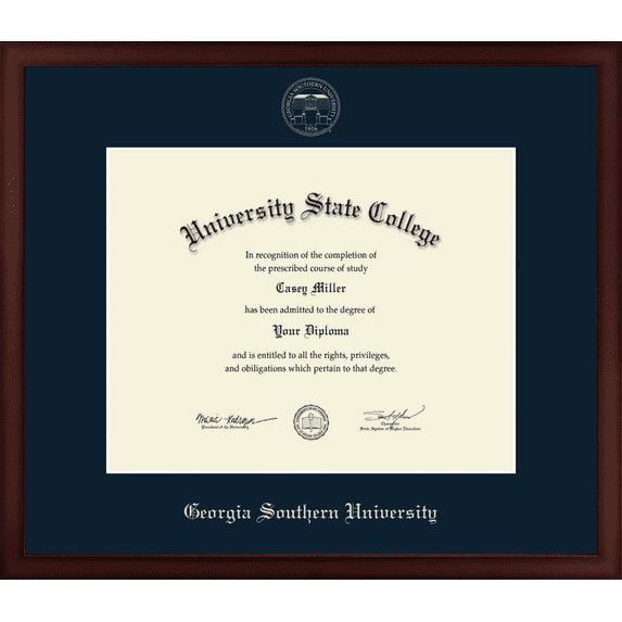 Georgia Southern University Diploma Frame, Document Size 15" x 12"