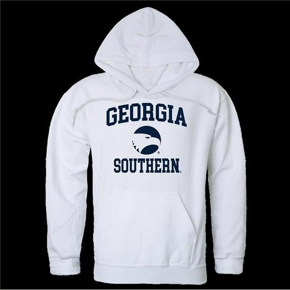 Georgia Southern University Eagles Seal Hoodie, White - Large