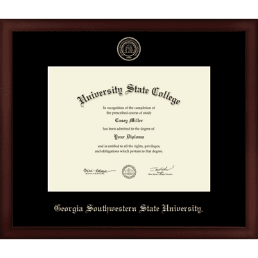 Georgia Southwestern State University Diploma Frame, Document Size 11" x 8.5"