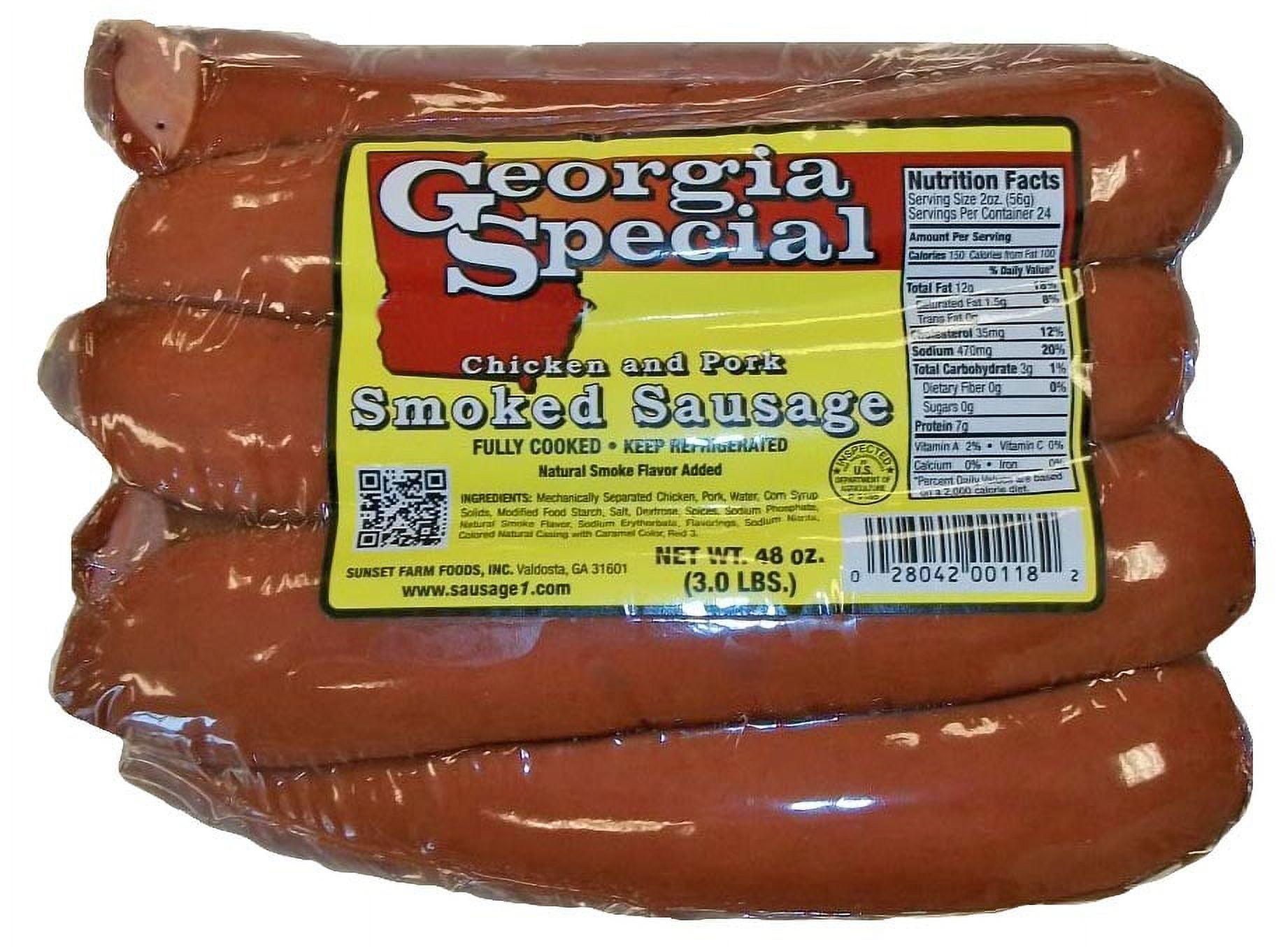 Georgia Special Smoked Sausage, 3 lb