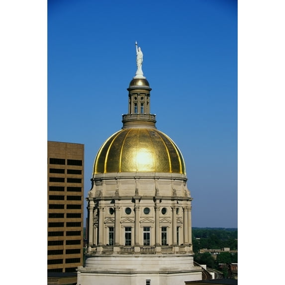 Georgia State Capitol Dome Atlanta GA Poster Print (27 x 9)