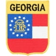 thumbnail image 1 of Georgia State Flag Shield Patch, United States of America Patches, 1 of 4