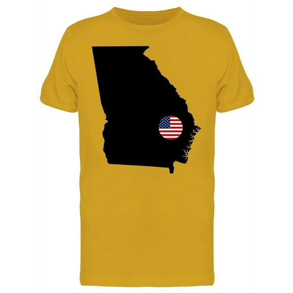Georgia State Map T-Shirt Men -Image by Shutterstock, Male Medium