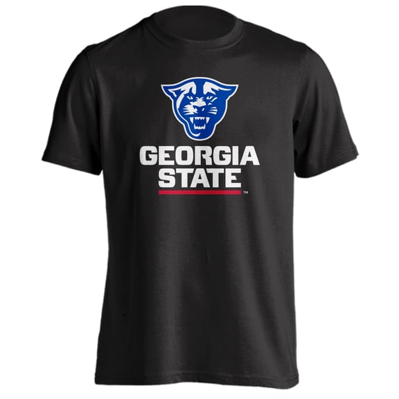 Georgia State Panthers Primary Athletic Logo Panther Head Short Sleeve T-shirt