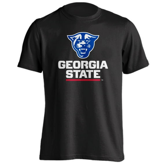 Georgia State Panthers Primary Athletic Logo Panther Head Short Sleeve T-shirt