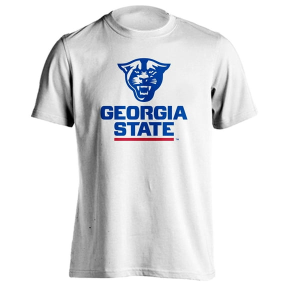 Georgia State Panthers Primary Athletic Logo Panther Head Short Sleeve T-shirt