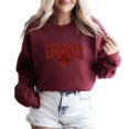 thumbnail image 1 of Georgia State Ribbon Southern Pride Sweatshirt Women Gifts Long Sleeve Pullover Crewneck Graphic Shirts Top, 1 of 4