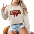 thumbnail image 1 of Georgia State Ribbon Southern Pride Sweatshirt Women Gifts Long Sleeve Pullover Crewneck Graphic Shirts Top, 1 of 4