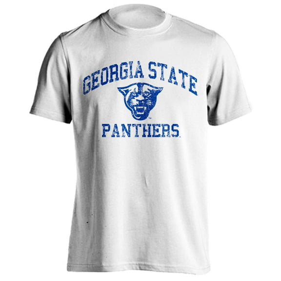 Georgia State University Panthers Distressed Retro Logo Short Sleeve T-Shirt