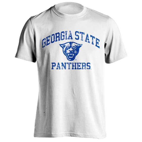 Georgia State University Panthers Distressed Retro Logo Short Sleeve T-Shirt