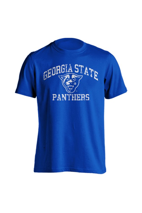 Georgia State University Panthers Distressed Retro Logo Short Sleeve T-Shirt