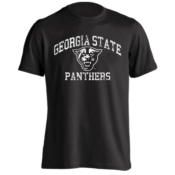 Georgia State University Panthers Distressed Retro Logo Short Sleeve T-Shirt