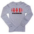 thumbnail image 1 of Georgia Swimming - Olympic Games - Rio - Flag Men's Long Sleeve Grey T-Shirt, 1 of 2
