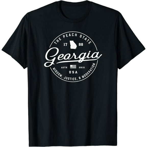 Georgia T-Shirt, US State Travel Vacation Shirts GA USA Tees